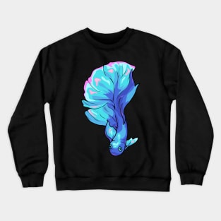 Colorful Fish without back. Blue and pink Crewneck Sweatshirt